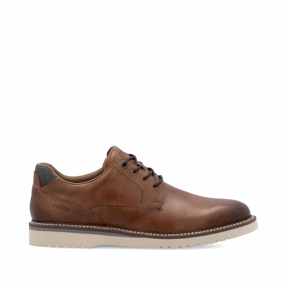 NEW RIEKER men's alan 03 wide shoes in muskat/smoke